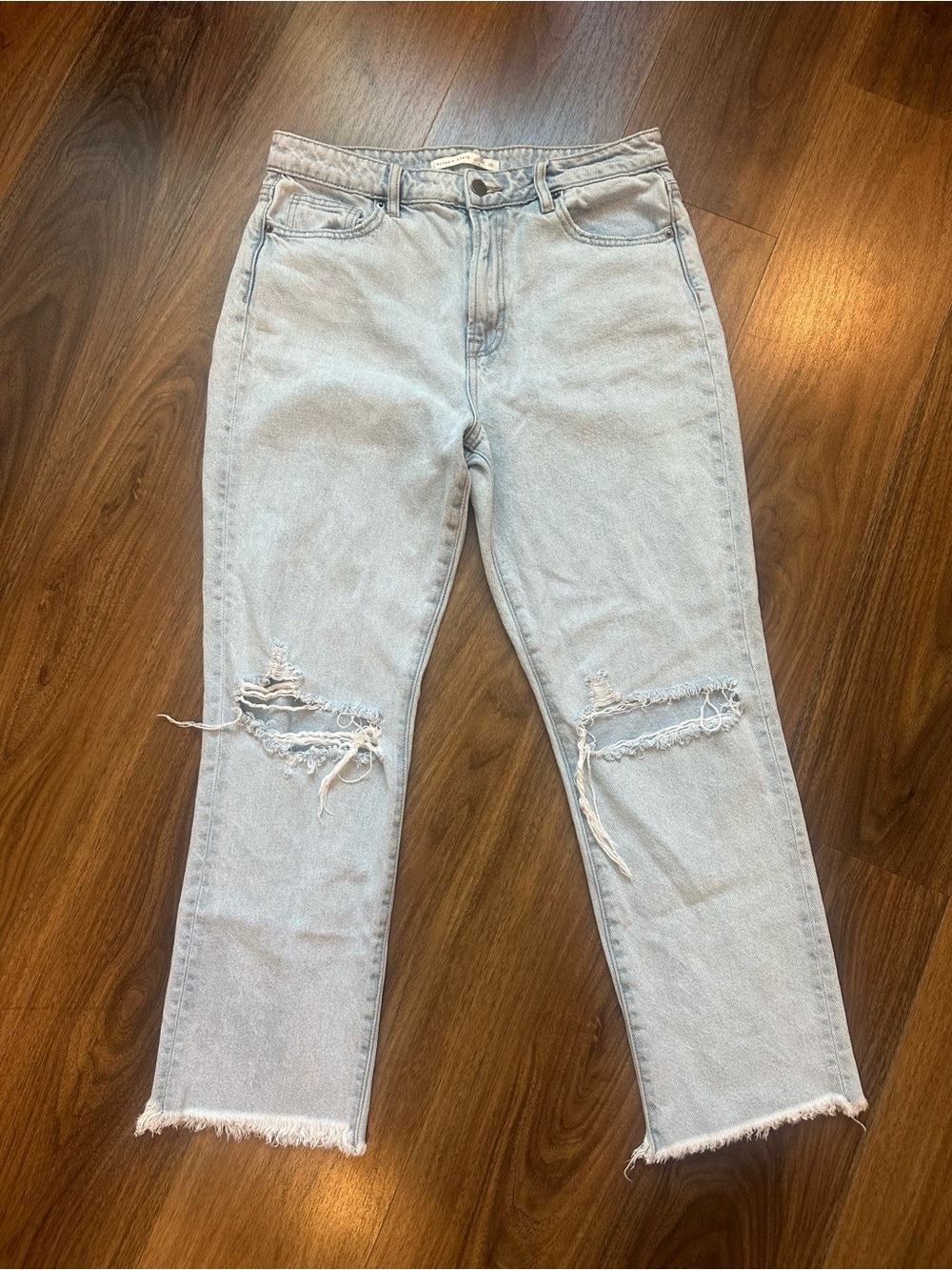 Altar'd State Light Wash Distressed Boyfriend Jeans